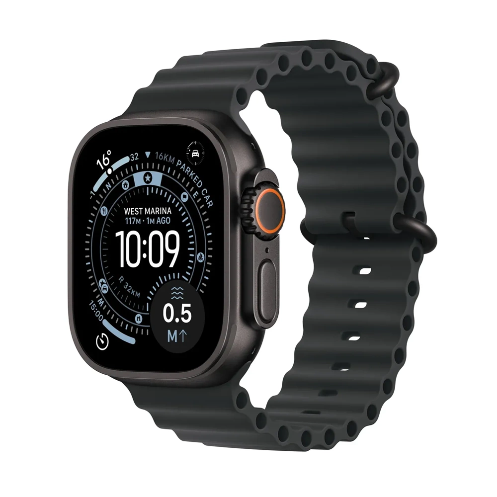 APPLE WATCH ULTRA 3 49MM BLACK Tİ BLACK OCEAN BAND