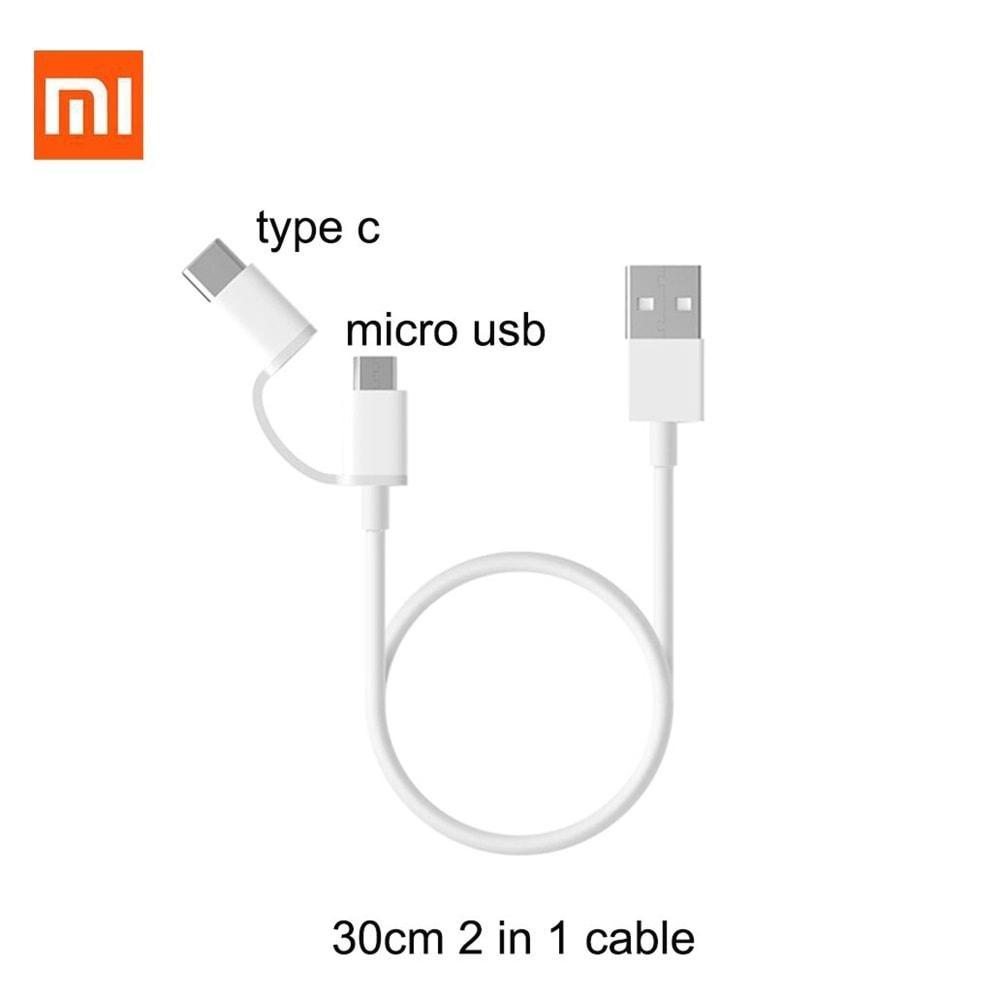 Mİ 2İN-1 USB CAB.30CM MİCRO USB TO TYPE-C