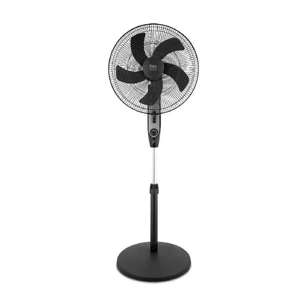 FAKIR SV 1060 AYAKLI VANTİLATÖR - 60W GÜÇLÜ MOTOR - ZAMANLAYICI ÖZELLİKLİ VE 3 KADEMELİ HIZ AYARLI STAND FAN - SİYAH