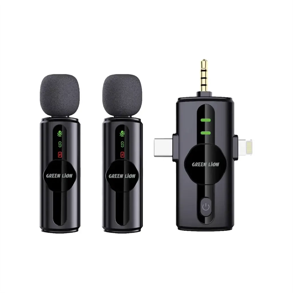 Green Lion GM-80X 3'ü 1 Arada Mikrofon - Siyah GNGM80XMICBK