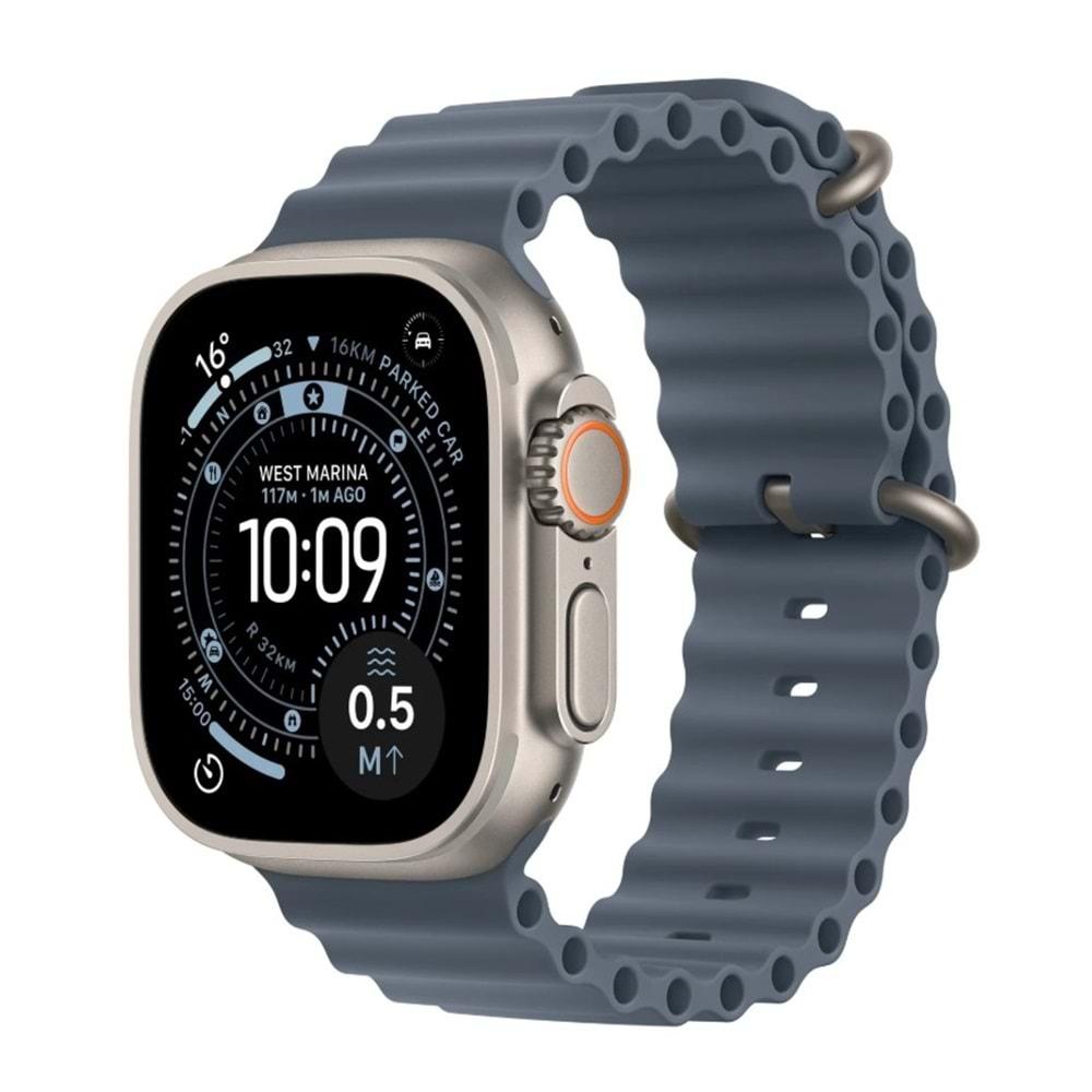 APPLE WATCH ULTRA 3 49MM NATURAL TITANIUM ANCHOR BLUE OCEAN BAND
