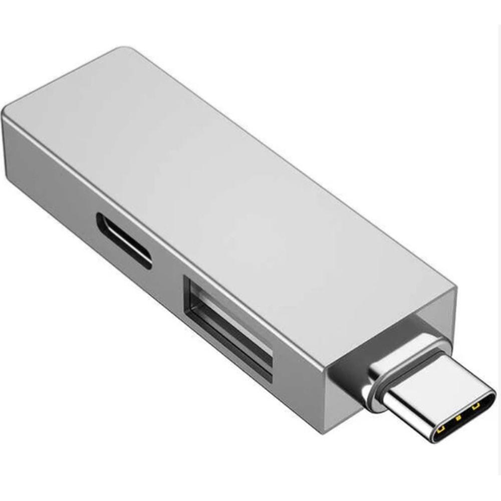 WİWU T02 PRO TYPE-C ÇOĞALTICI 1-TYPE-C 2-USB