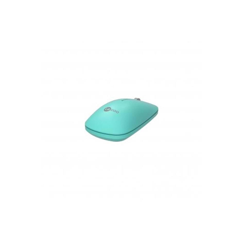 LECOO WS214 WİRELESS SİLENT MOUSE TURKUAZ