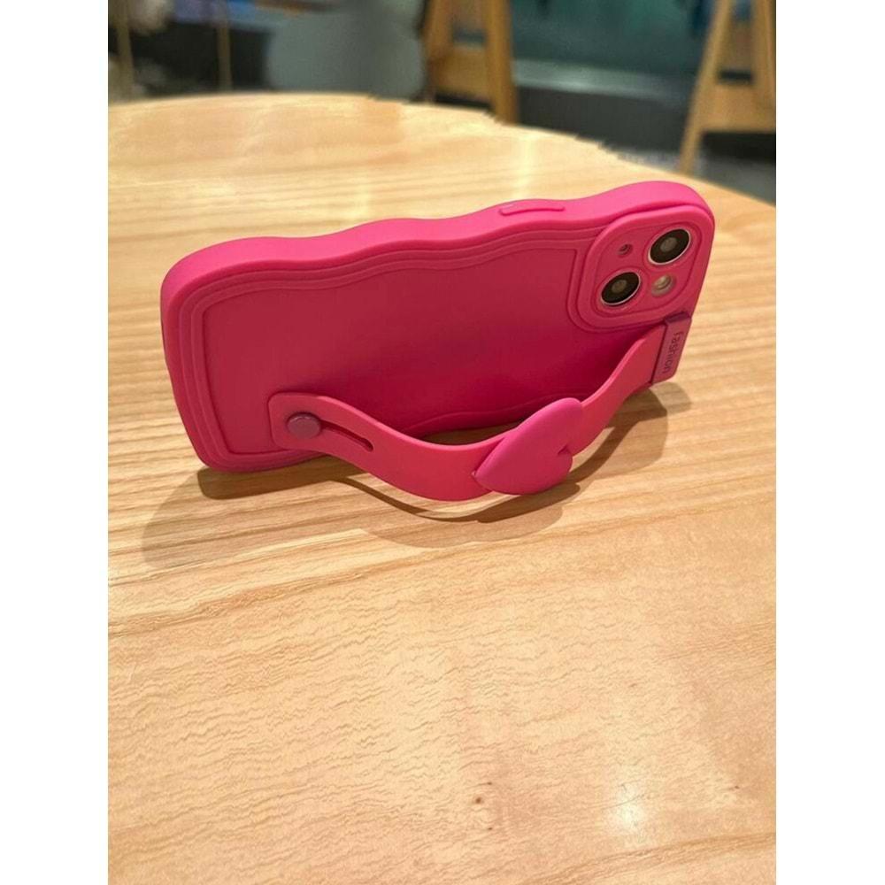 PEMBE LENS KORUMALI ASİMETRİK DİZAYN IPHONE 15 KILIF