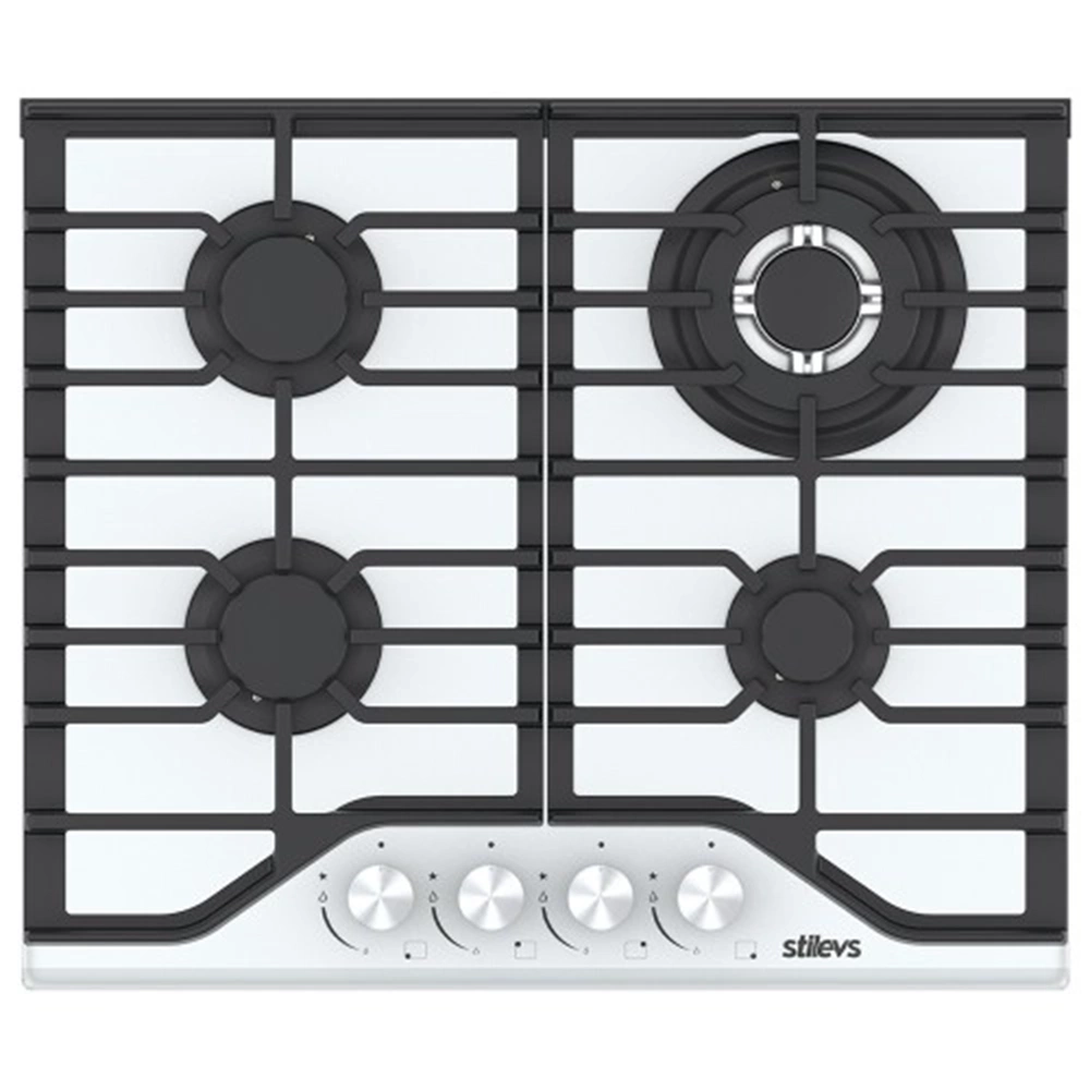 STİLEVS ST-AO-6041BG DÖKÜM BEYAZ KRİSTAL CAM OCAK