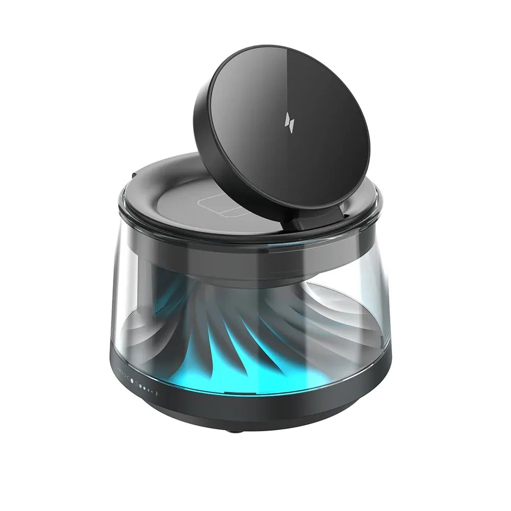 WiWU FLOW W039 5’İ 1 ARADA KABLOSUZ ŞARJ STANDI – BLUETOOTH HOPARLÖR VE ORTAM IŞIĞI