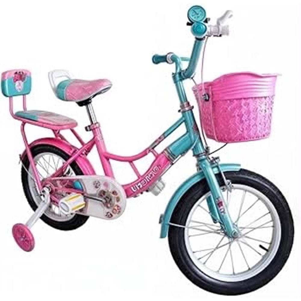 ÜÇ TEKERLEKLİ PEMBE JİLUKE SEPETLİ BİSİKLET 12LİK