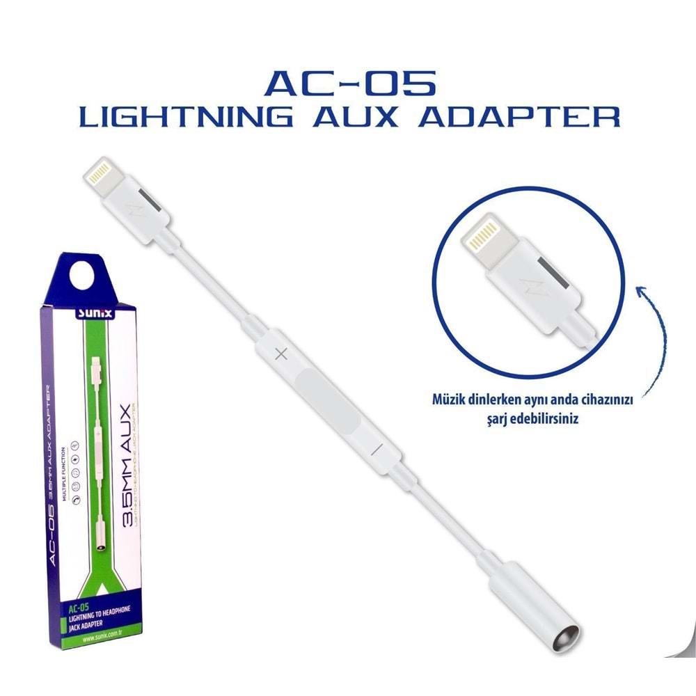 SUNİX AC-05LİGHTNING TO HEADPHONE JACK ADAPTER