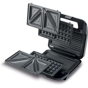 KENWOOD WAFFLE/SANDWİCH 3 TABAKLI İNOX TOST MAKİNESİ SMM02.000SI