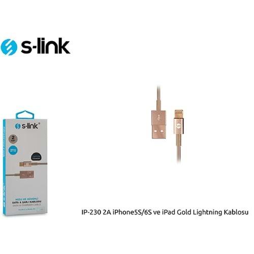 S-LINK IP-230 LIGHTNING CABLE 1M GOLD