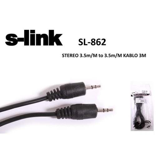 S-LINK SL-862 AUDIO AUX CABLE 3M BLACK