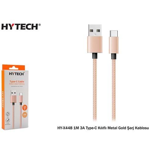 HYTECH HY-X448 TYPE-C CHARG CABLE 1M GOLD
