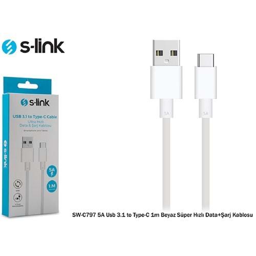 S-LINK USB 3.1 - TYPE-C ULTRA FAST CHARGE&DATA CABLE SW-C797