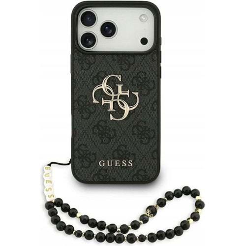 GUESS 4G PU DERİ KILIF (BÜYÜK 4G & KLASİK LOGOLU) İPHONE 17 PRO MAX - SİYAH GUHCP17XP4GMGSK