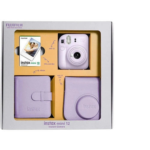 FUJİFİLM İNSTAX MİNİ 12 PURPLE EMOJİLİ BUNDLE
