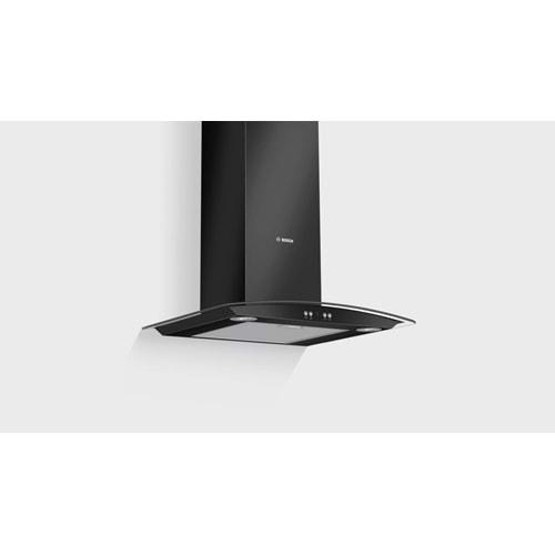 BOSCH DWA06E662 610M3 HAVALANDIRMA KAPASİTELİ SİYAH/CAM 3 KADEMELİ