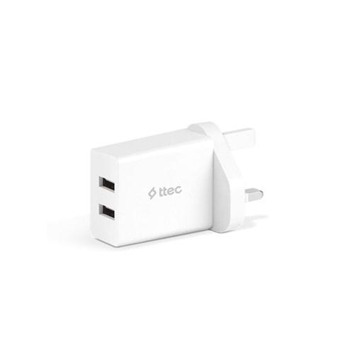 TTEC 2SCS21CB-UK SMARTCHARGER DUO CHARGER 2.4A TYPE-C