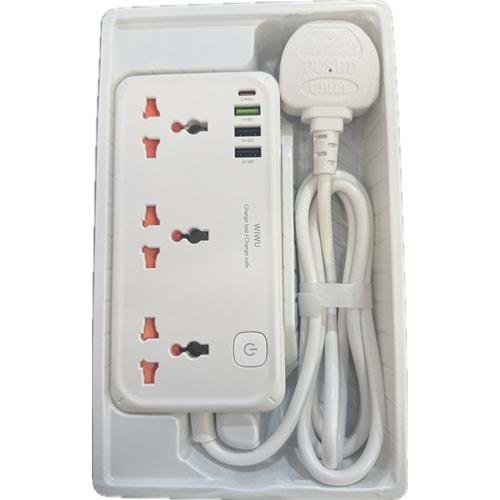 WİWU ÇOK FONKSİYONLU 30W ÜÇLÜ PRİZ S005