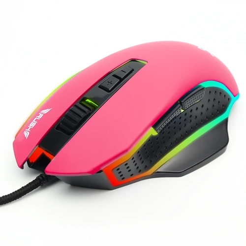 RUSH RM16 GLORİA RGB 2400 DPI MAKRO OYUNCU MOUSE KIRMIZI