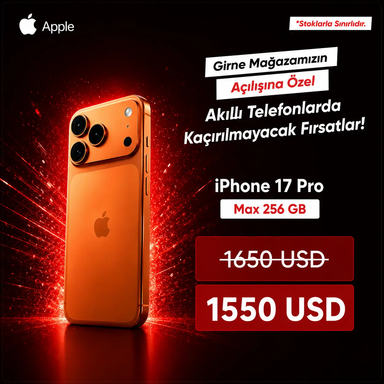 Kıbrıs iphone 17 Pro Max