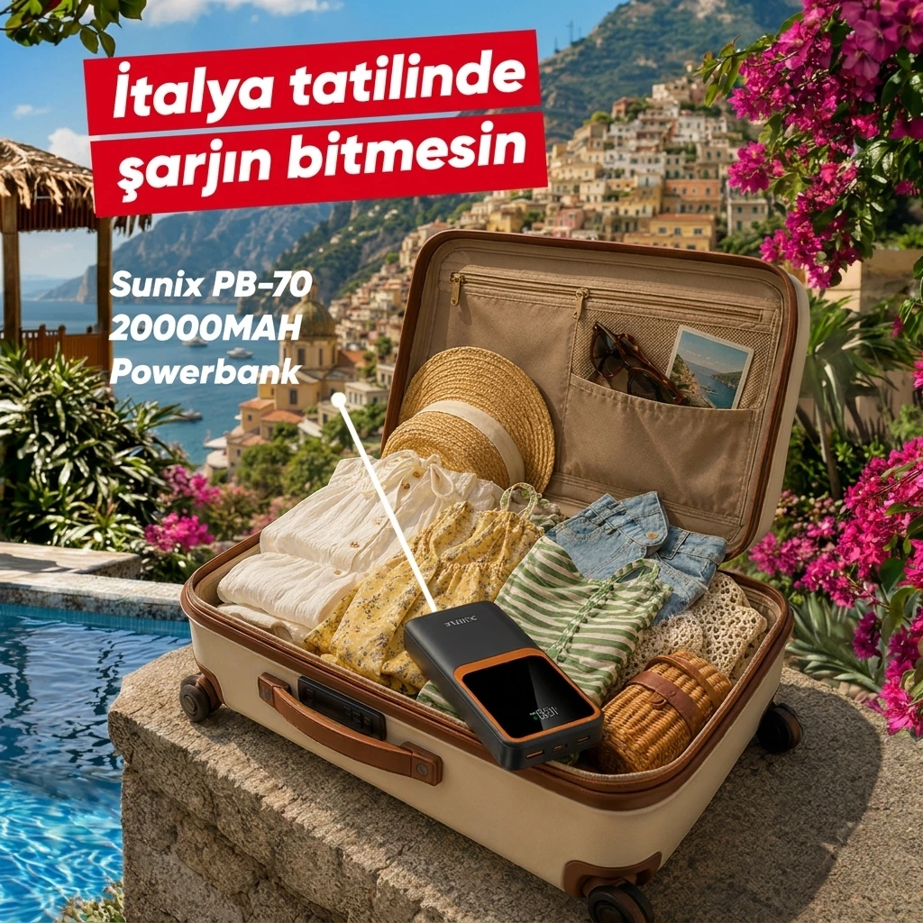 Kıbrıs Sunix Powerbank 20000 mah